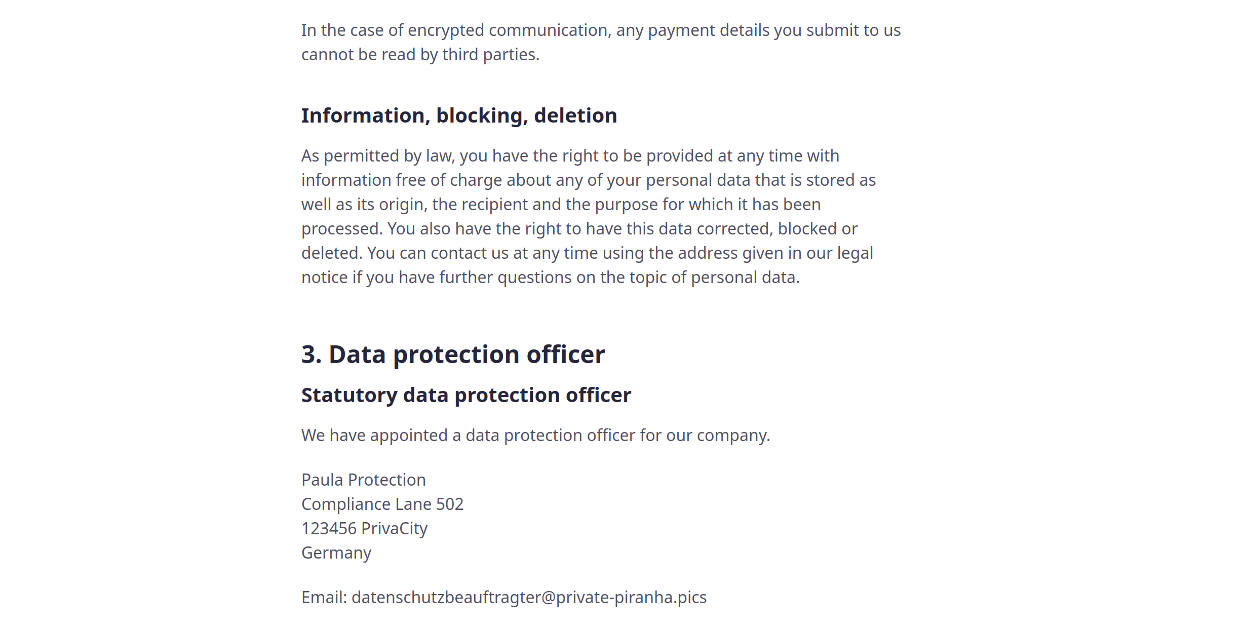 Problem 8: Incomplete Privacy Policy (Missing)